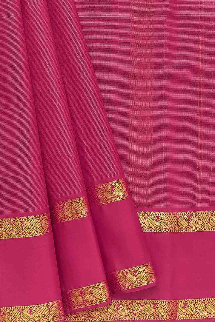 Fuchsia Pink Vairaoosi Kanchivaram Saree