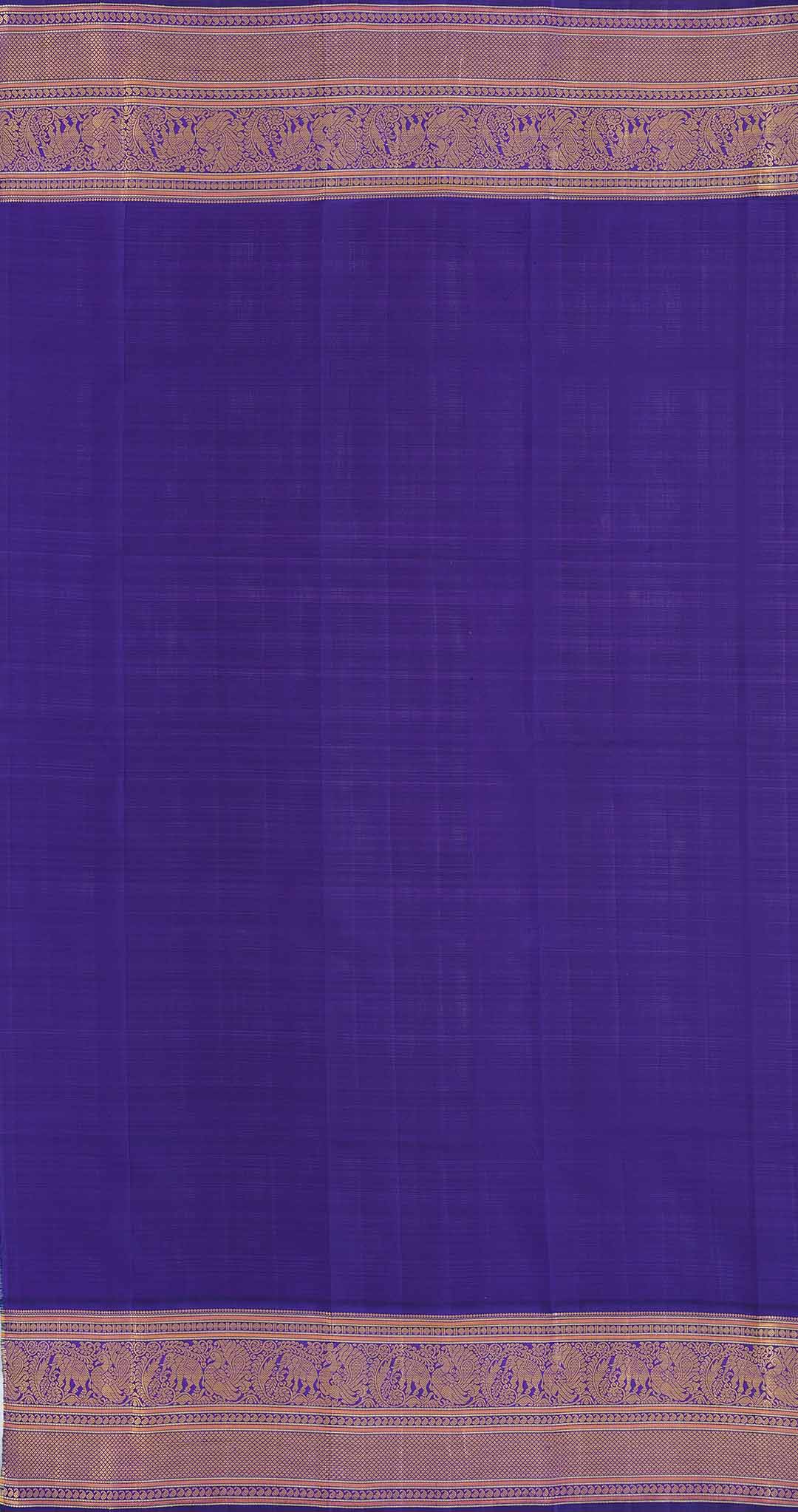 Lavender Lilac Laksha Butta Kanchivaram Saree With Violet Border
