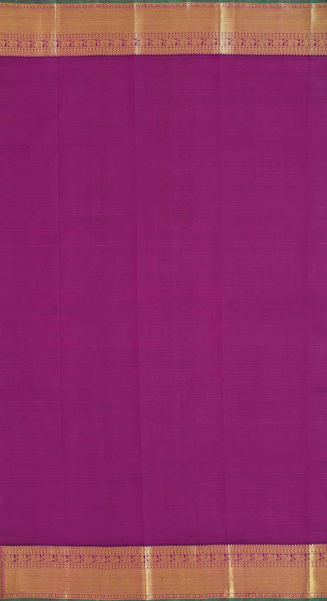 Wine Purple Kanchivaram Saree With Mayilkann Peacock Border