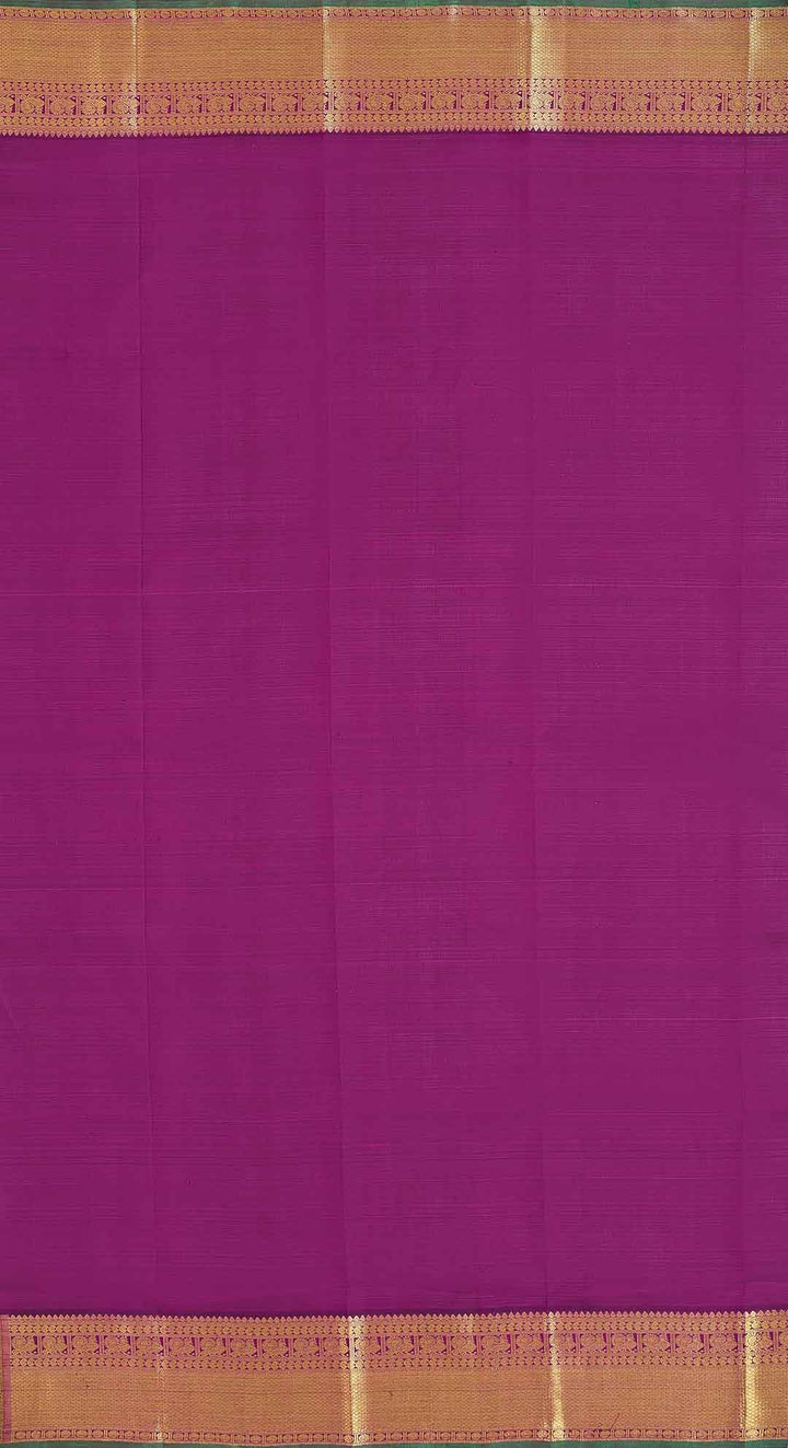 Wine Purple Kanchivaram Saree With Mayilkann Peacock Border