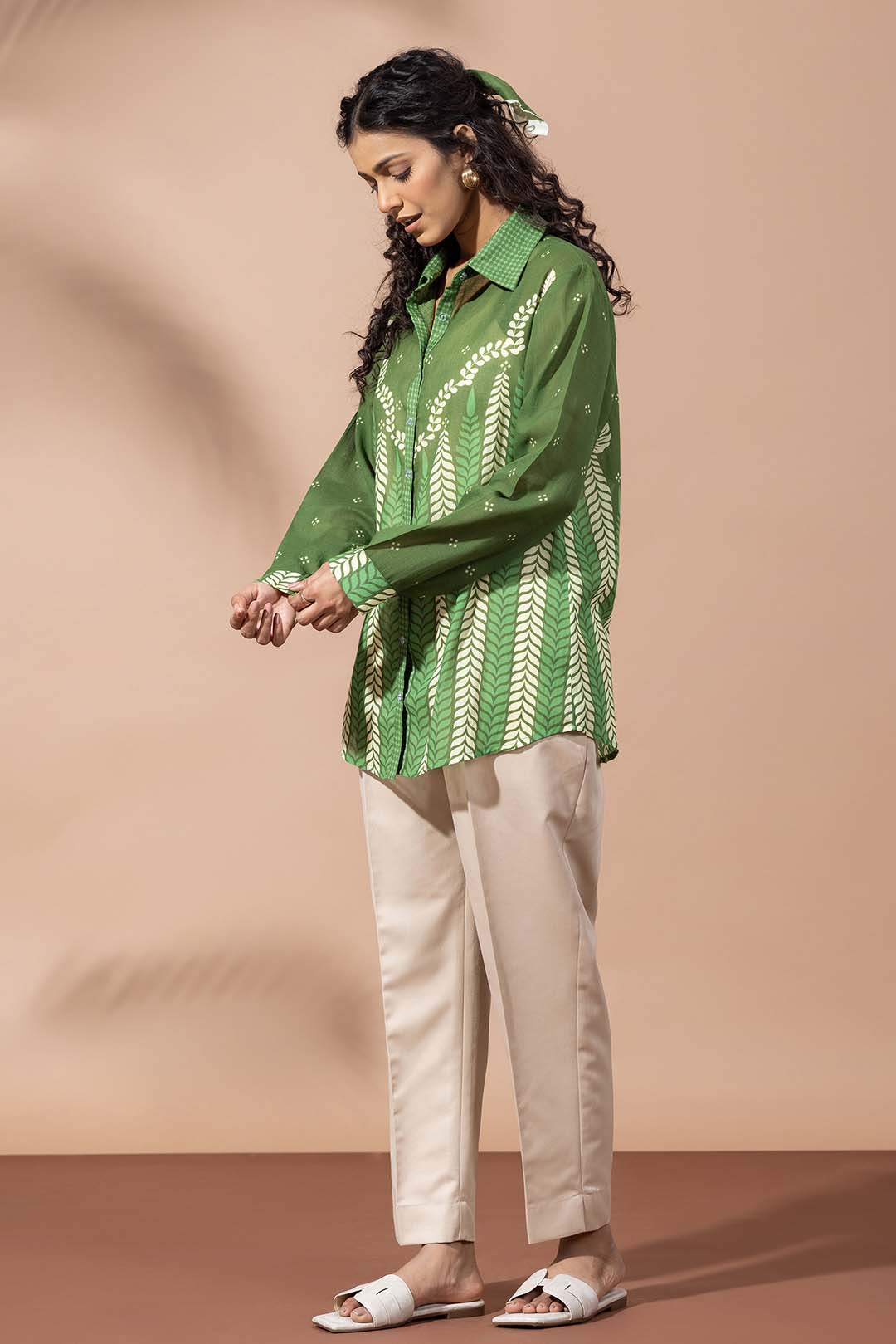 Chevron Forest Green Shirt