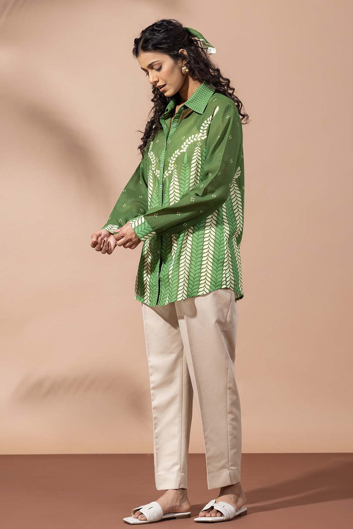 Chevron Forest Green Shirt