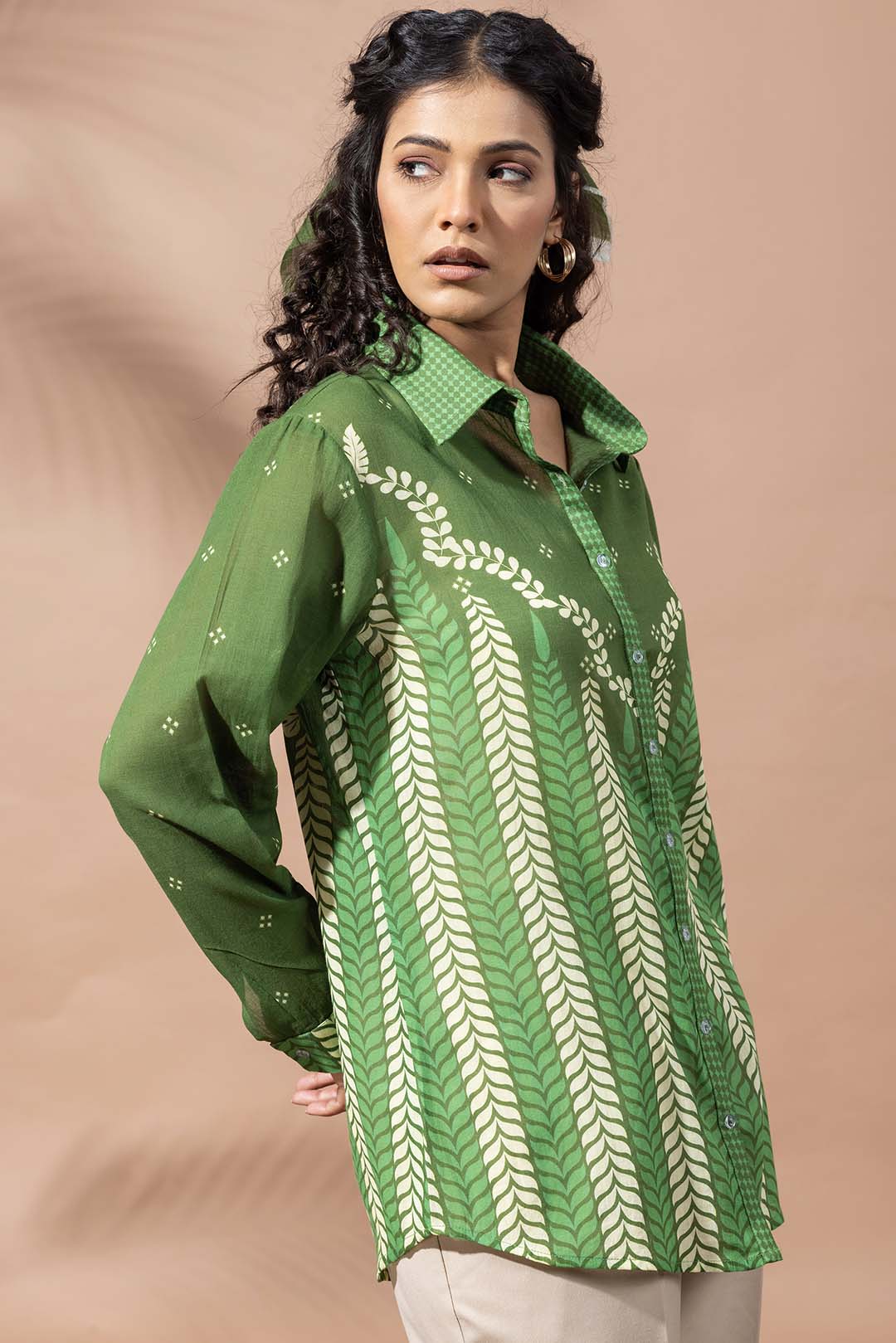 Chevron Forest Green Shirt