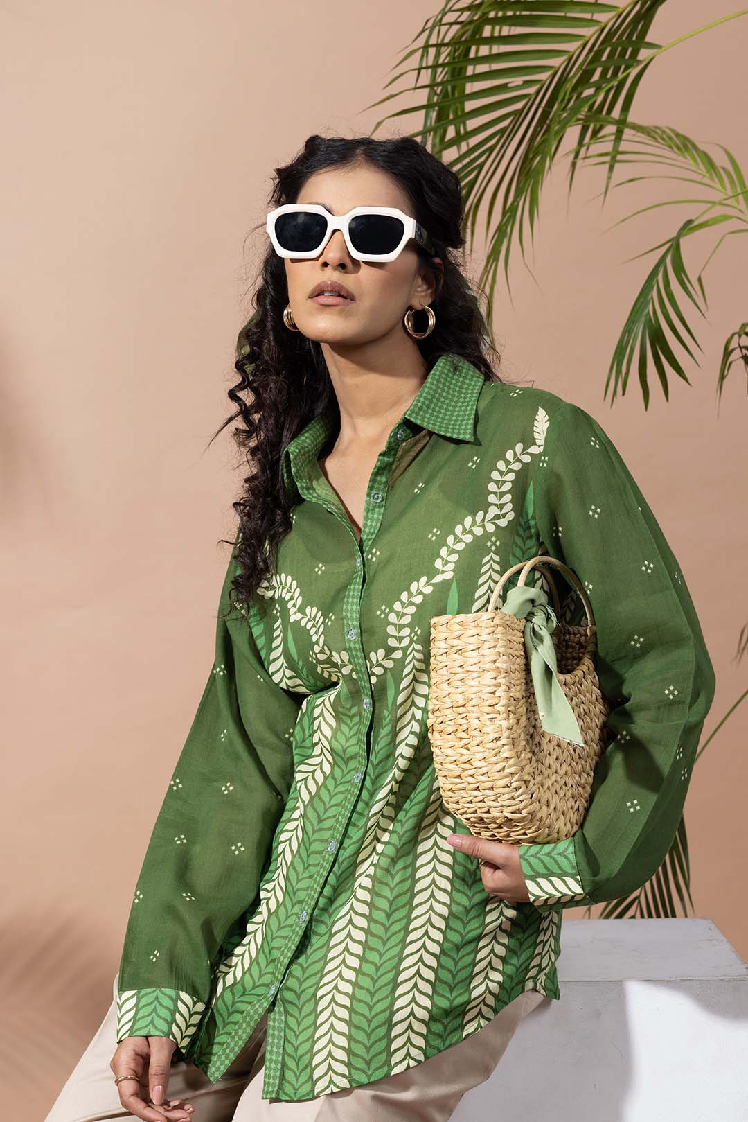 Chevron Forest Green Shirt