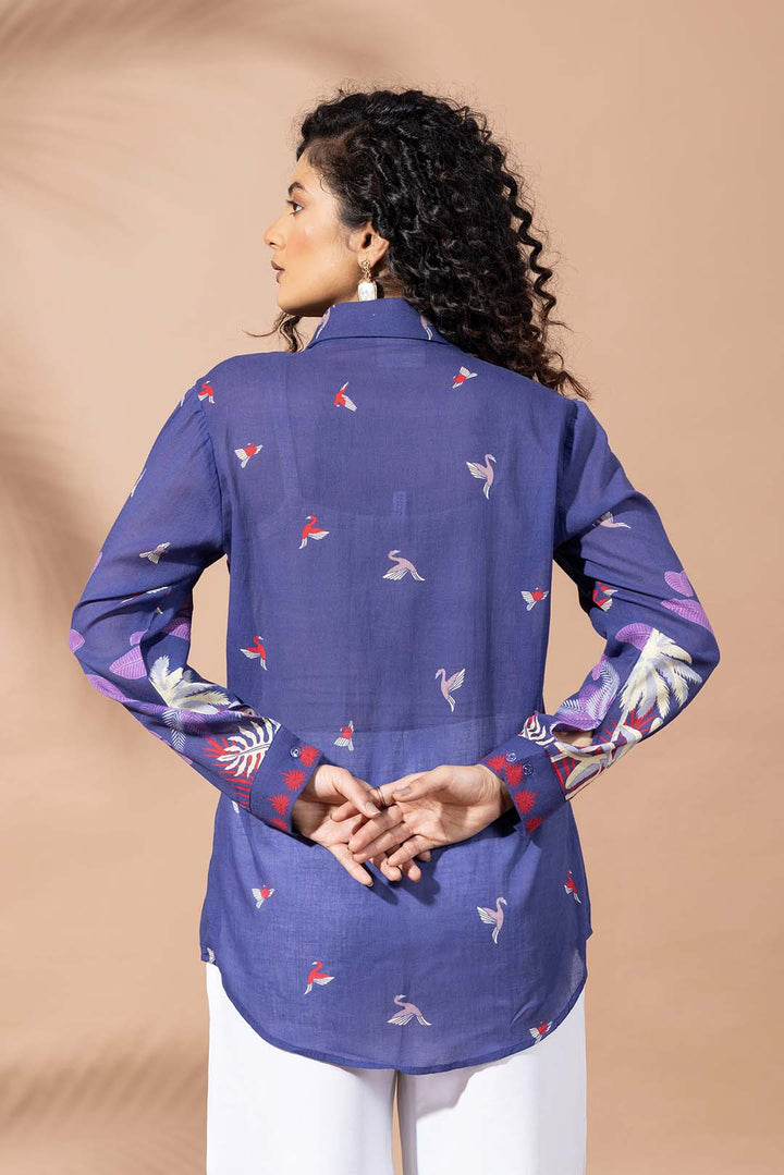 Blooming Ink Blue Shirt