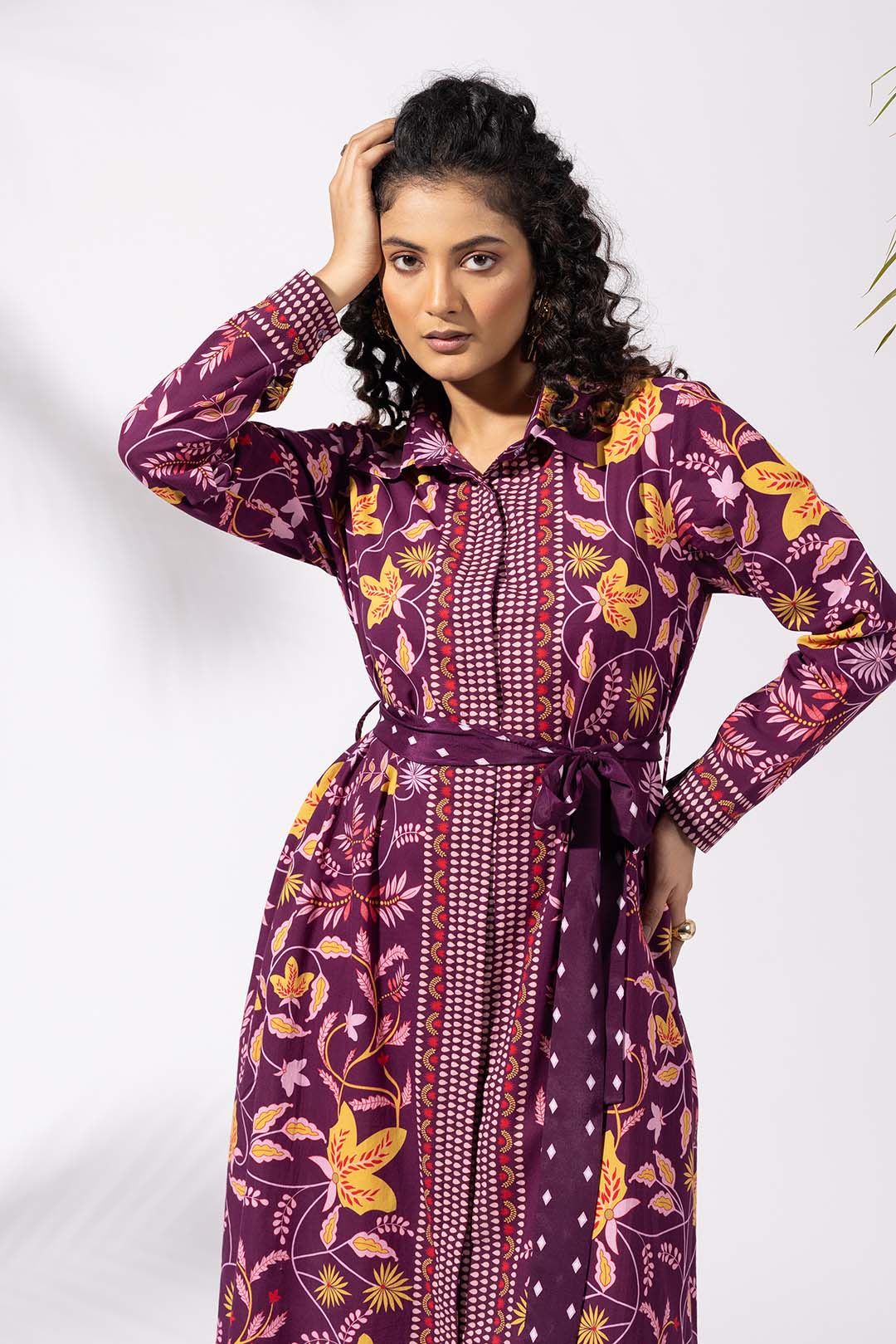Muse Plum Shirt Dress