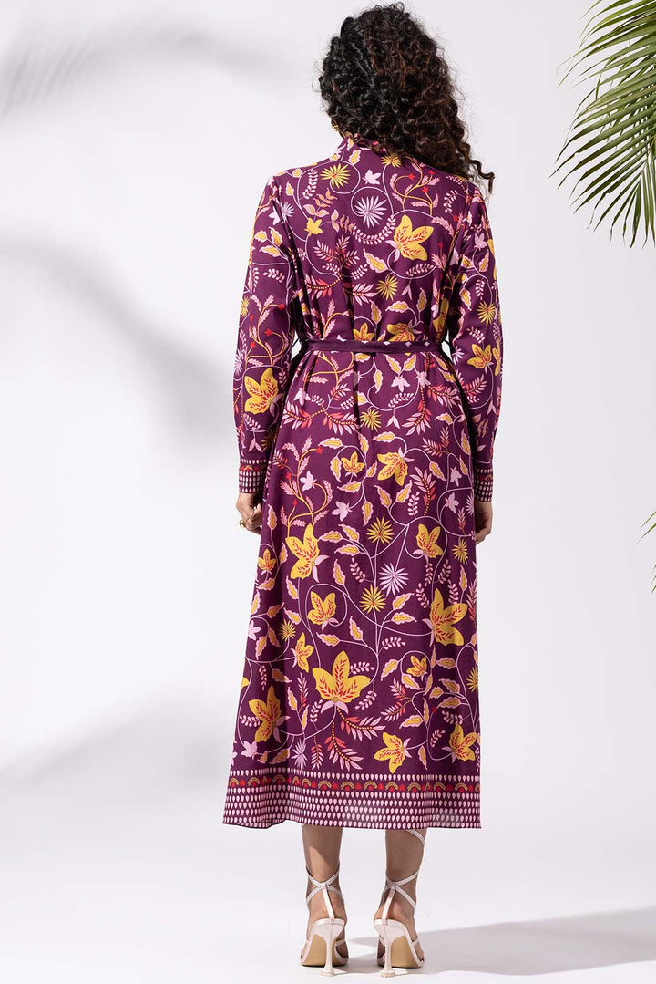 Muse Plum Shirt Dress