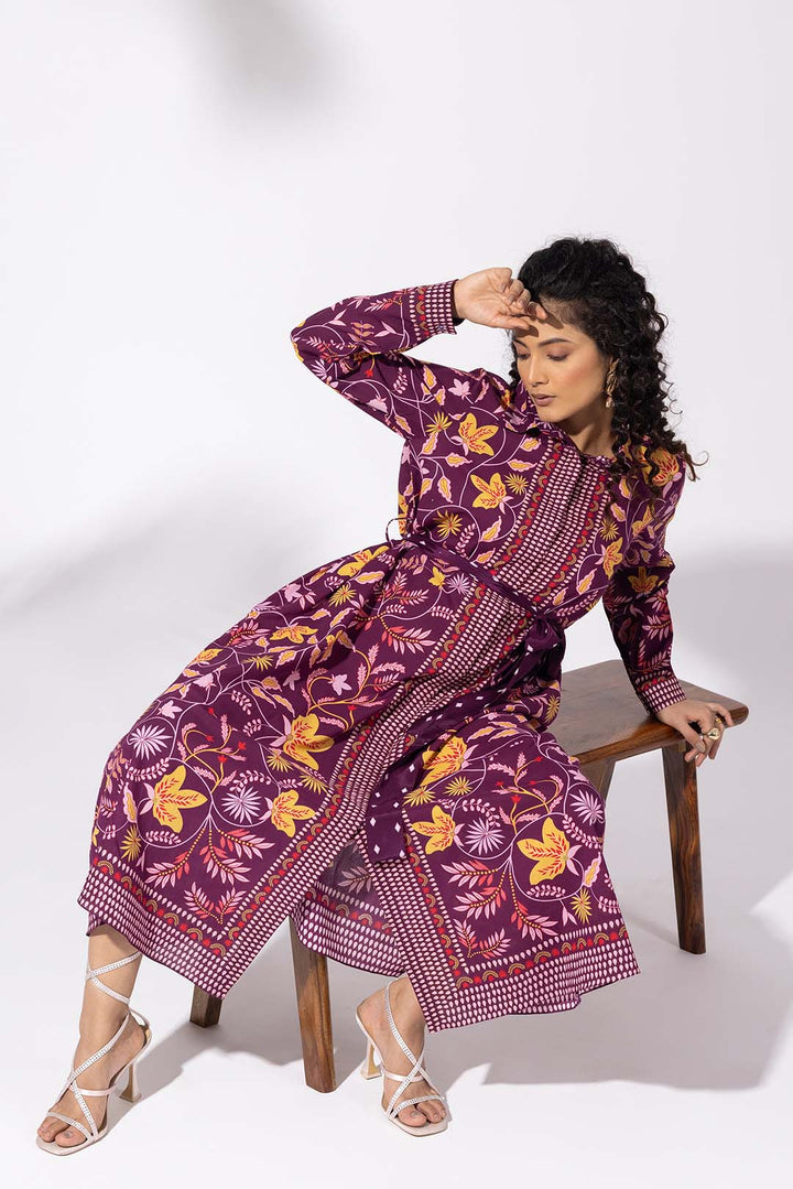 Muse Plum Shirt Dress