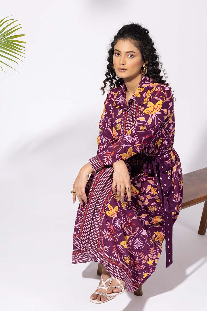 Muse Plum Shirt Dress
