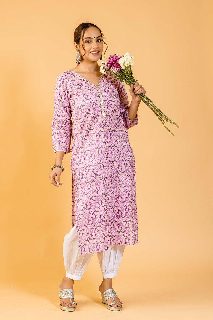 Pinklay Hand Block Print Women Kurta