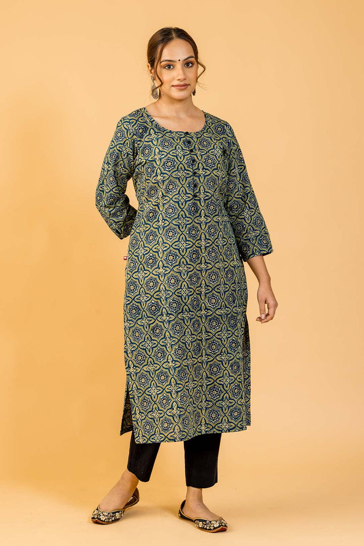 Srijani Ajrakh Cotton Kurta