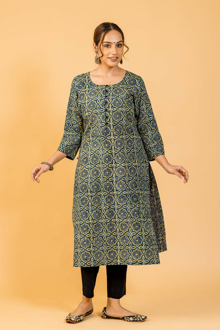 Srijani Ajrakh Cotton Kurta