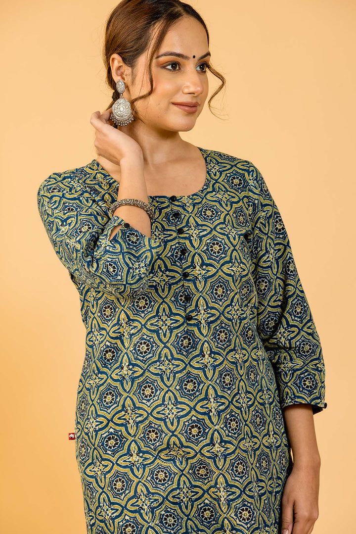 Srijani Ajrakh Cotton Kurta