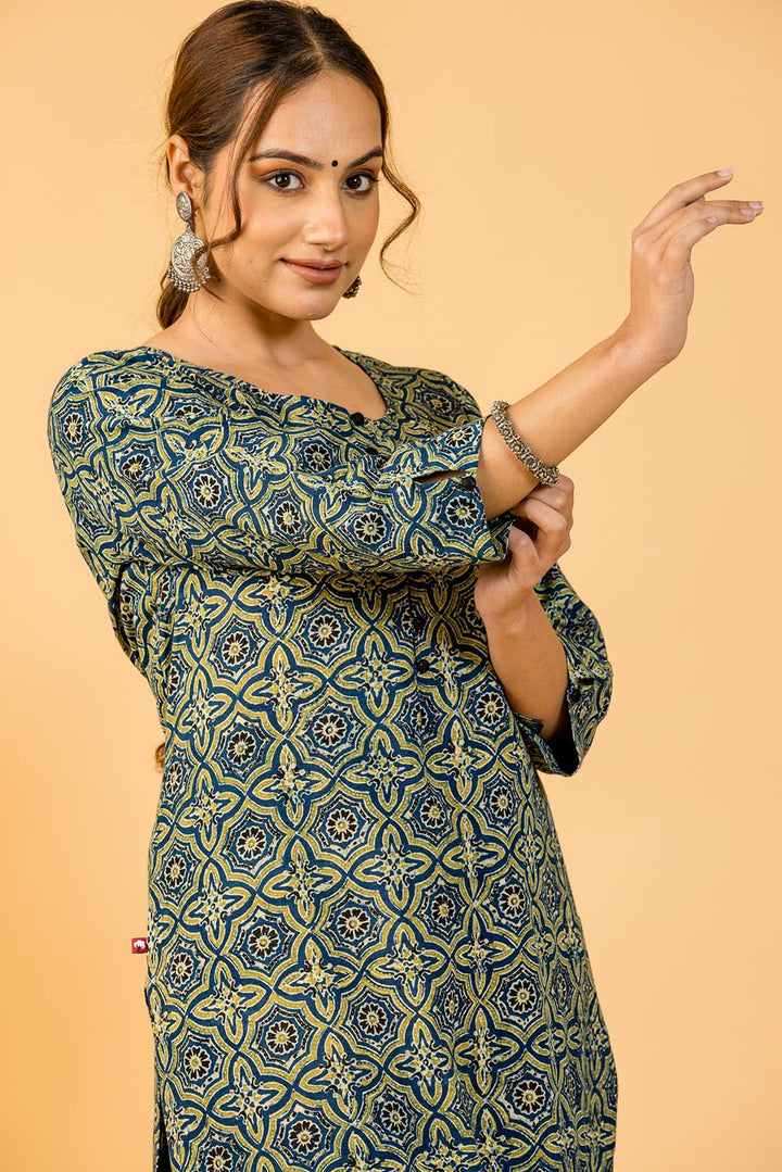 Srijani Ajrakh Cotton Kurta