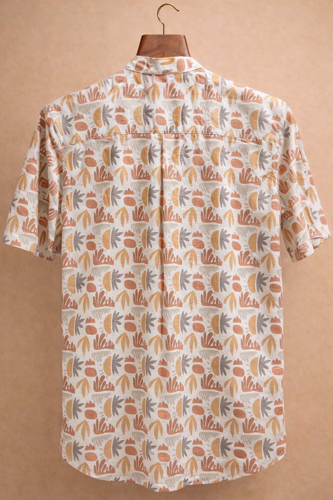 Off White Tropical Abstract Printed Shirt