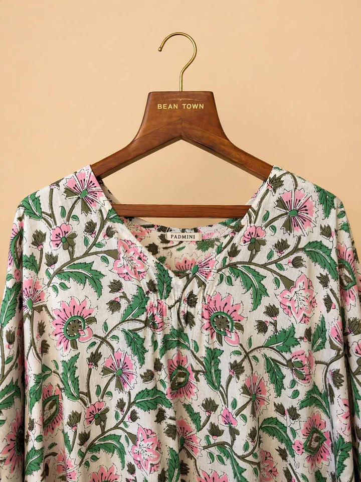 Floral Printed Elastic Kaftan