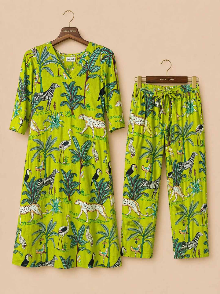 Light Green Forest Print