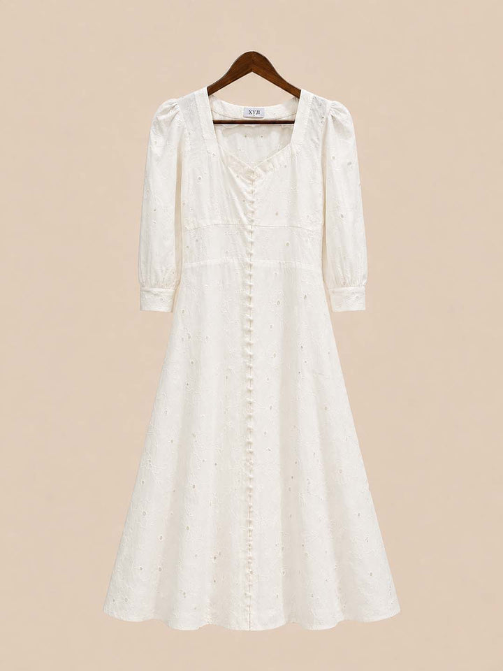 Cream Hakoba Dress