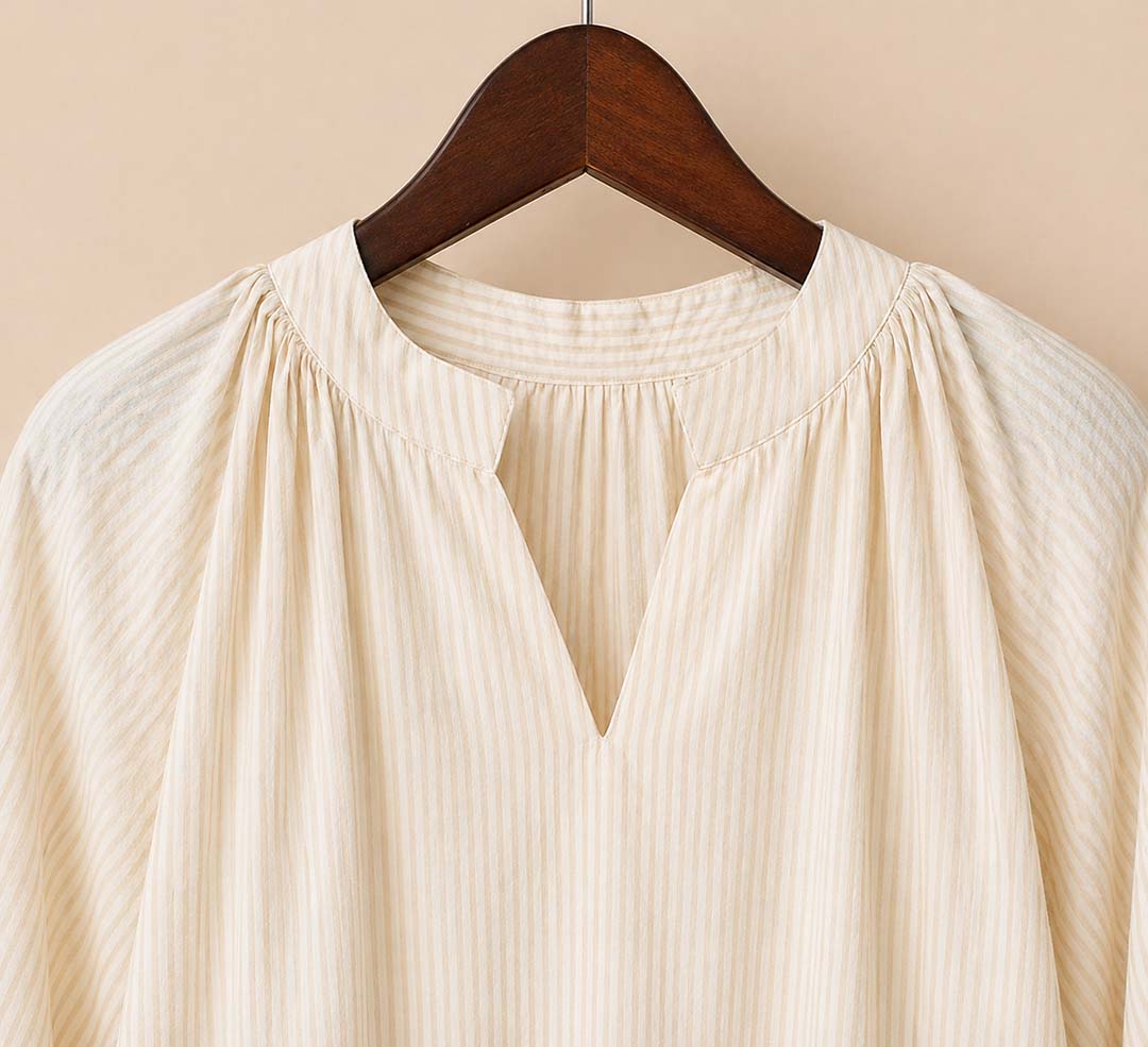Yellow And White Raglan Sleeve Stripe Dress