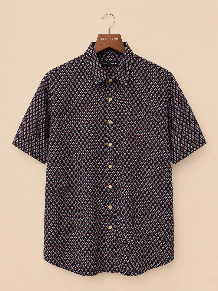 Black With Red & Blue Butti