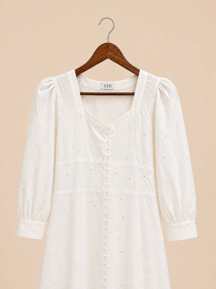 Cream Hakoba Dress