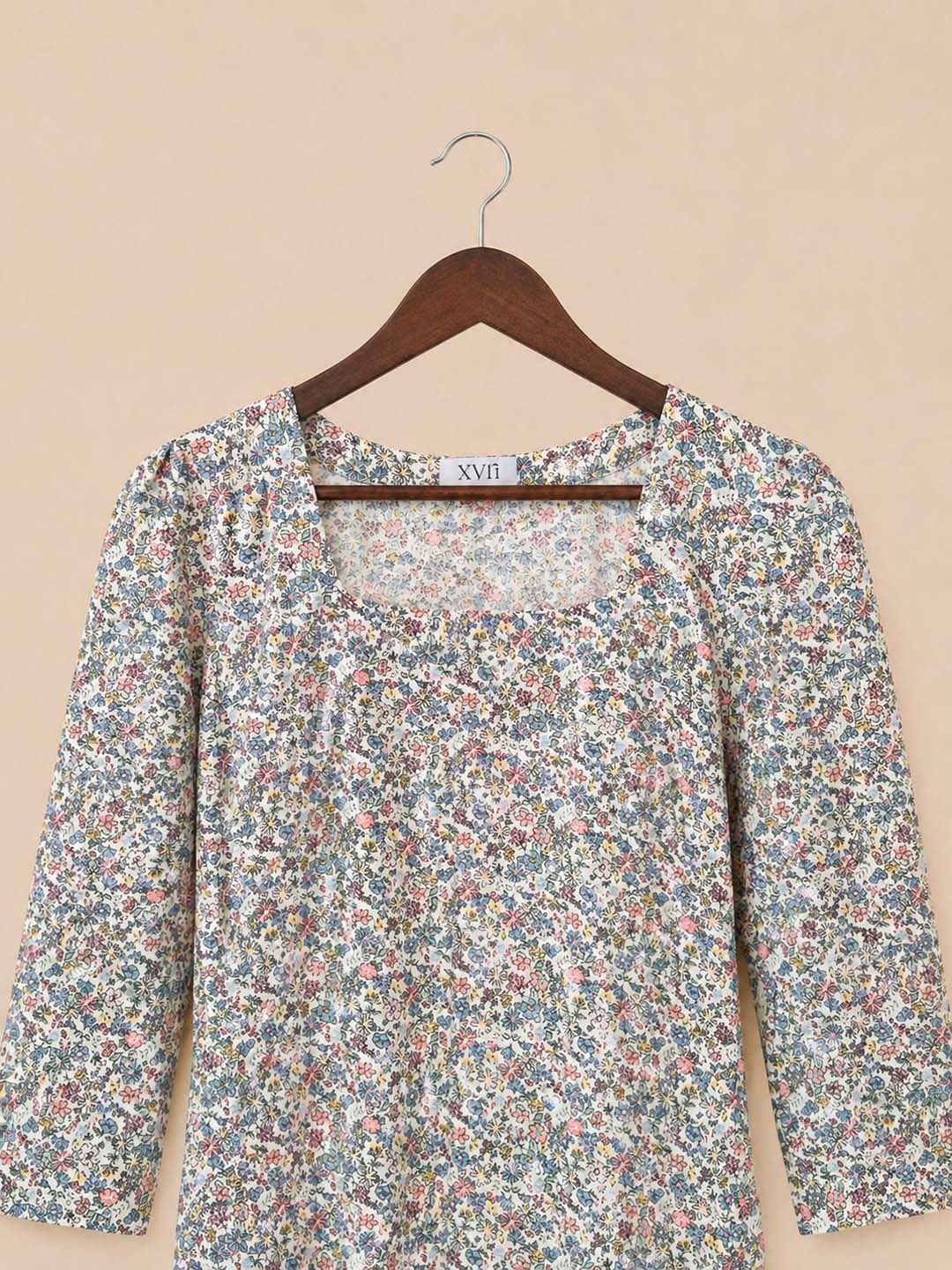 Off White Lazy Floral Dress
