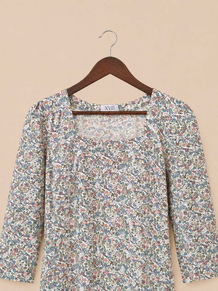 Off White Lazy Floral Dress