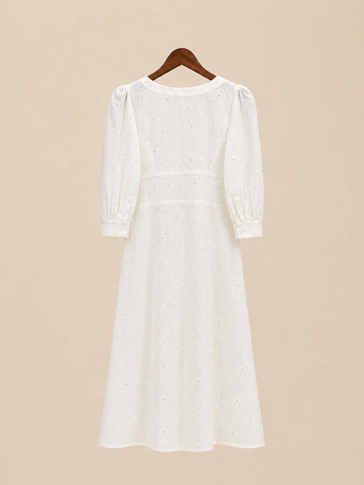 Cream Hakoba Dress