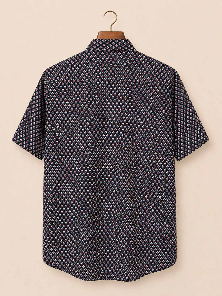Black With Red & Blue Butti