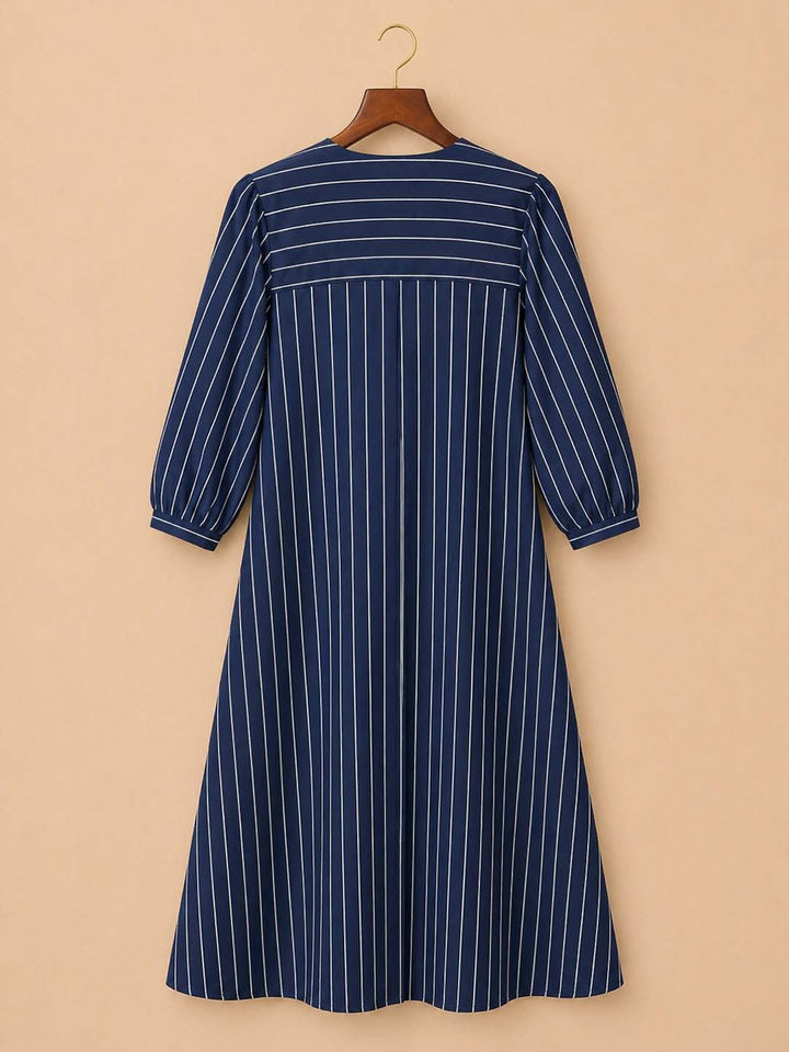 Dark Blue & White Vertical Line Top