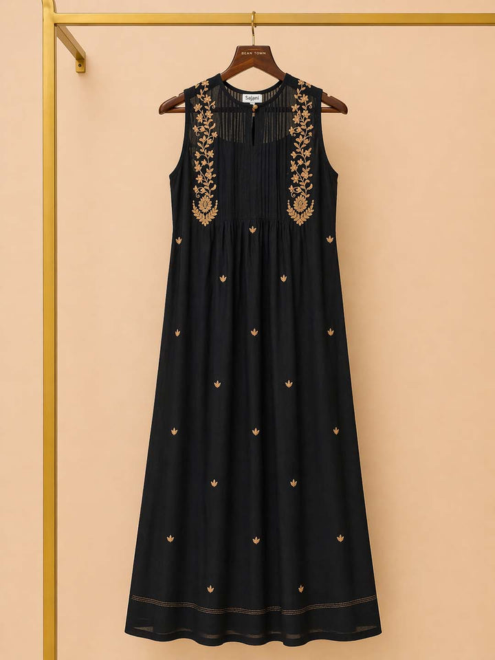 Saani Black Aline Dress