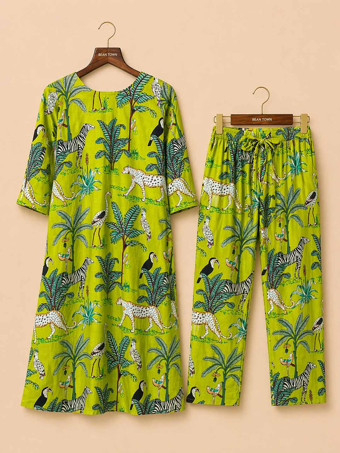 Light Green Forest Print