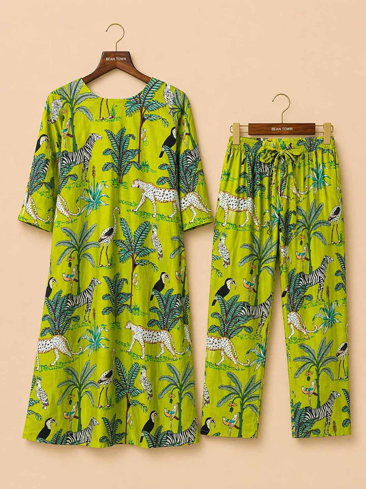 Light Green Forest Print