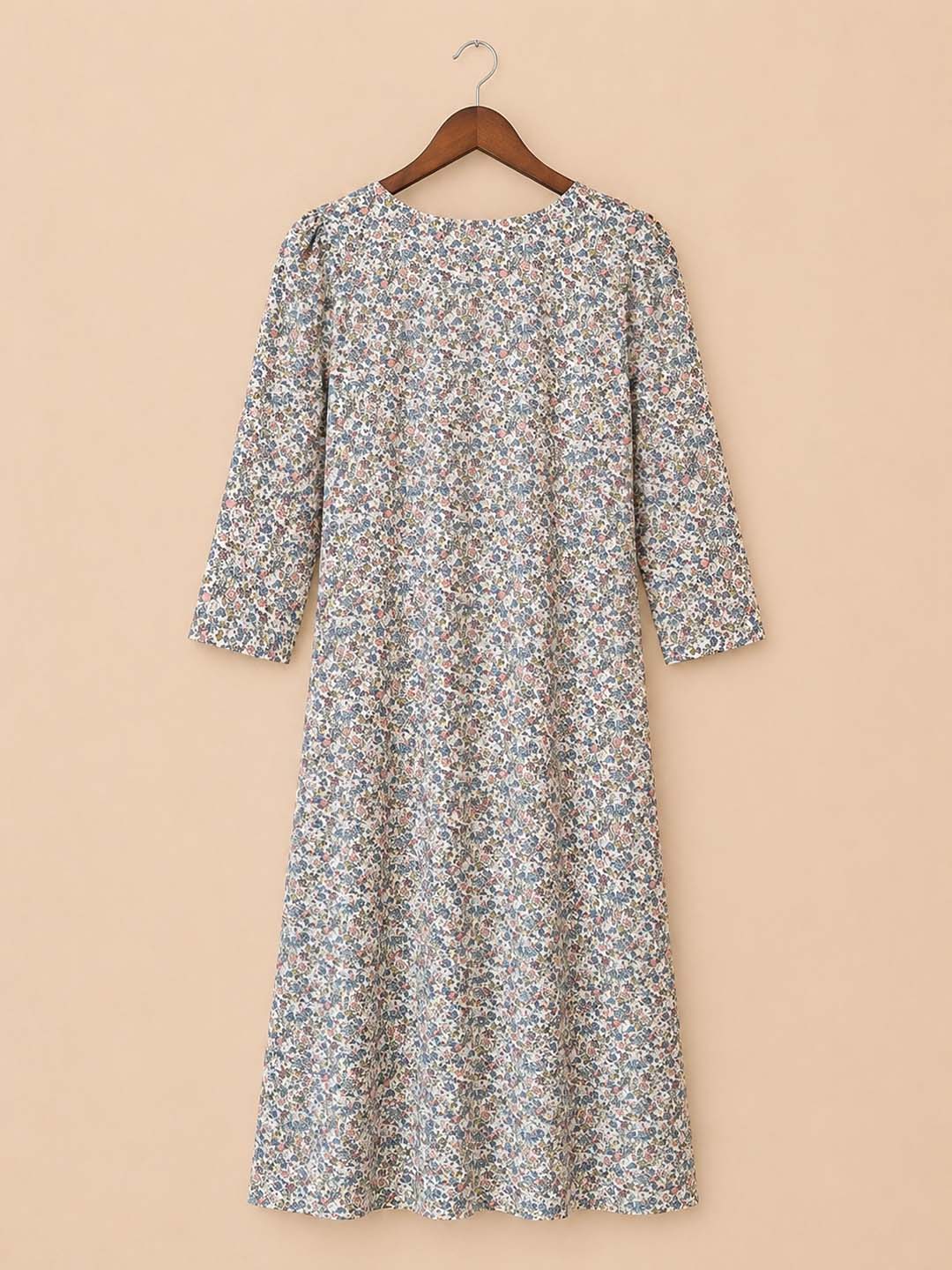 Off White Lazy Floral Dress