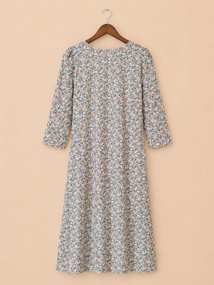 Off White Lazy Floral Dress