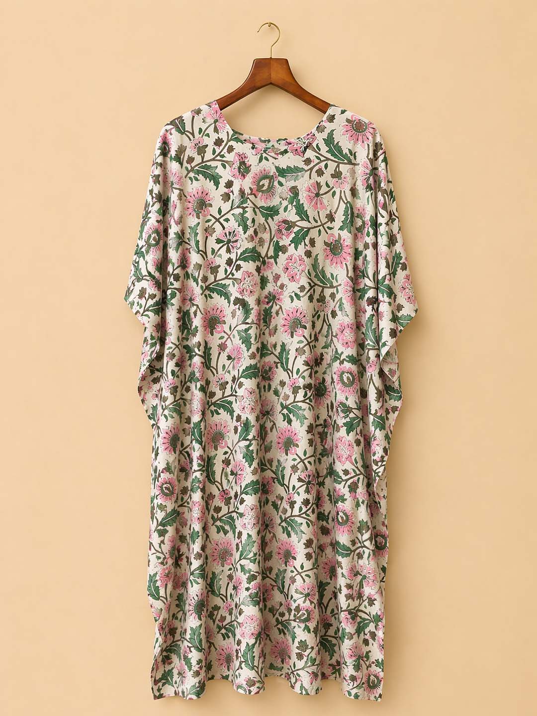 Floral Printed Elastic Kaftan