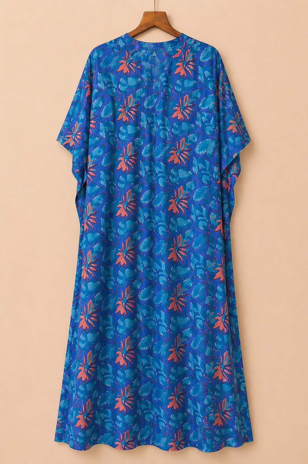 Blue Block Print Kaftan