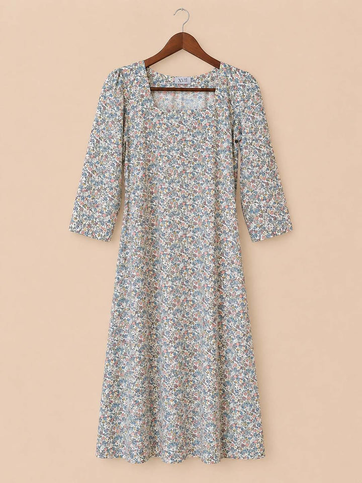 Off White Lazy Floral Dress