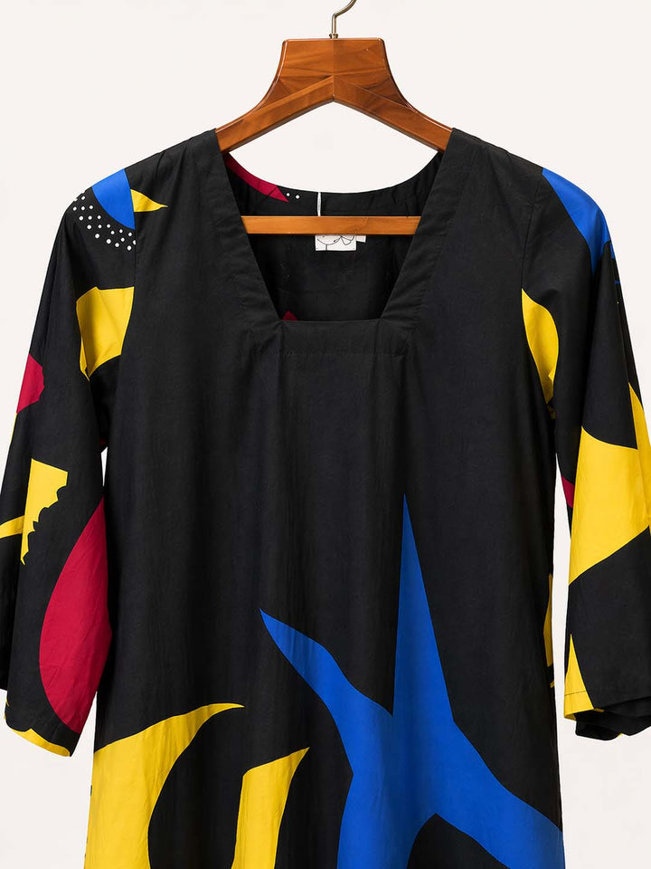 Black Abstract Print Co ord Set