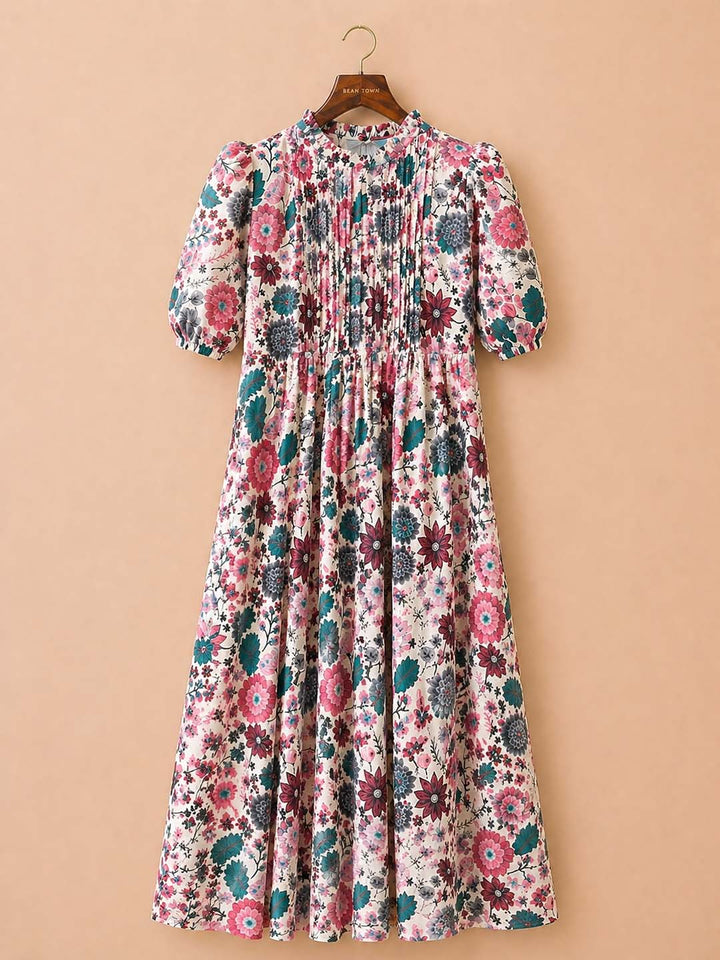 Off-White Multi Colored Floral Printed Dress