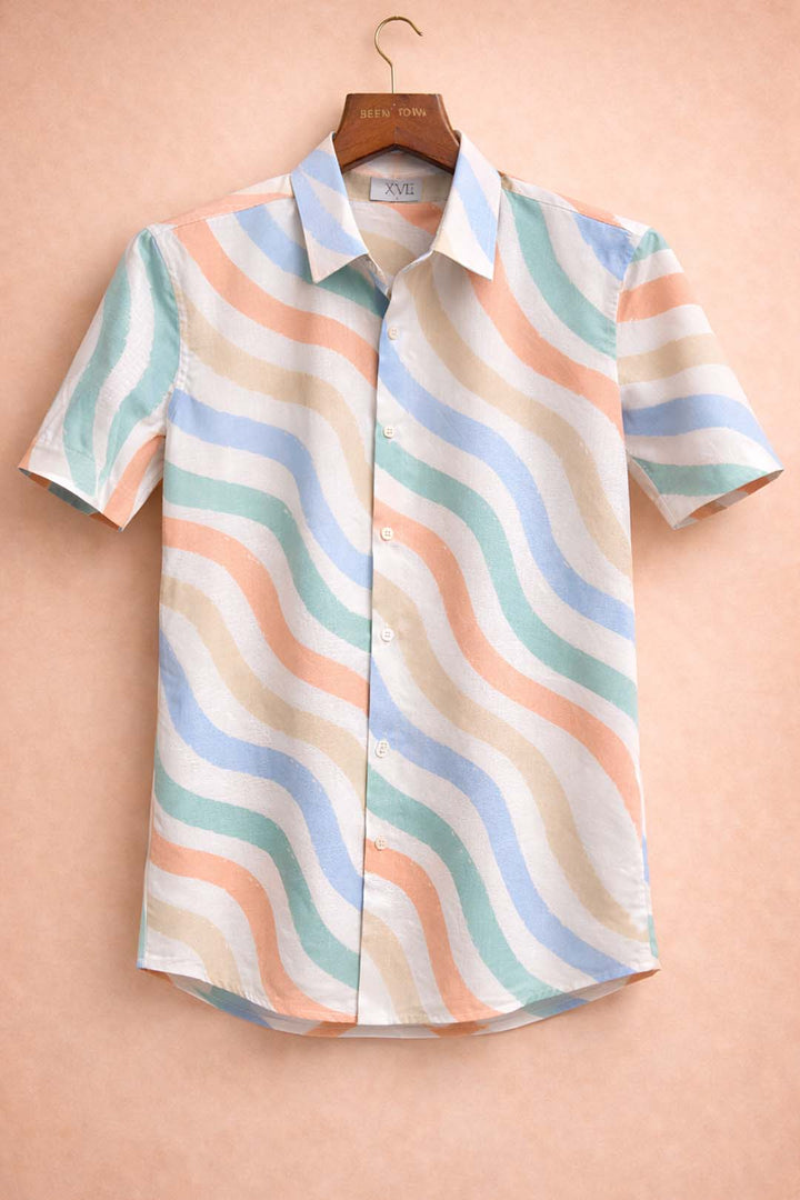 Pastel Wave Print Shirt