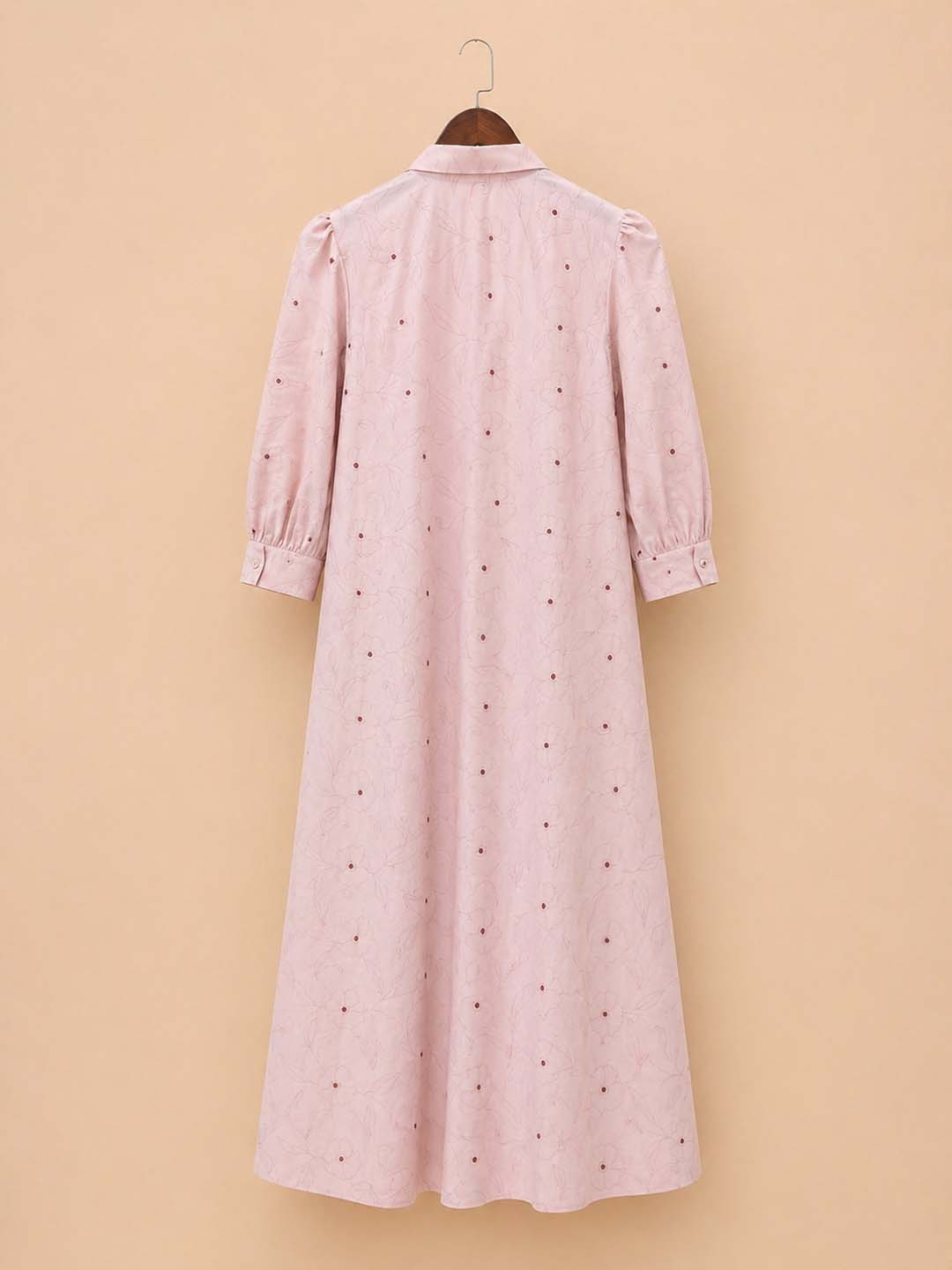 Mauve Hacoba Fabric Dress With Slip